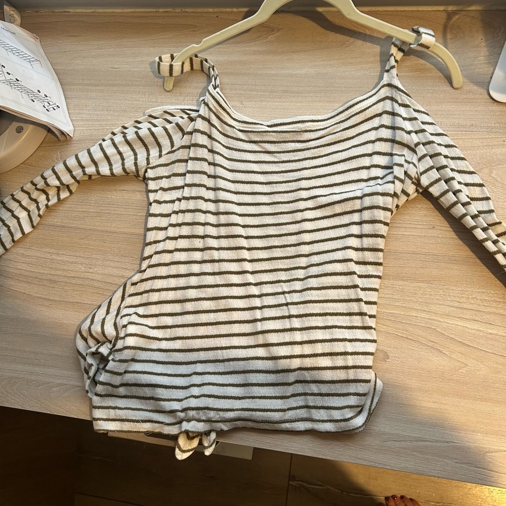 Lucky Brand striped off the shoulder top